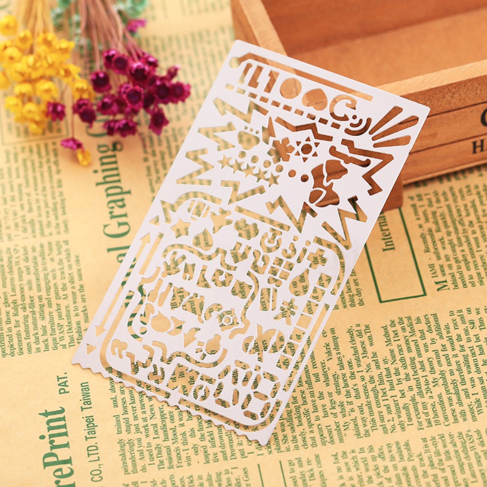 Multifunctional Cat Shape Template Ruler Stainless Steel School ...