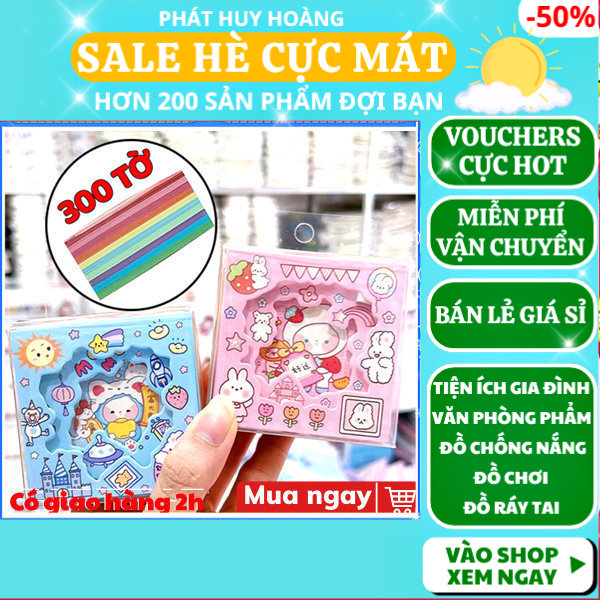 Giấy gấp sao hoạt hình cute nhiều mẫu , Set 50 giấy xếp sao họa tiết hoạt hình , Giấy xếp sao cute origami nhiều kiểu , Giấy gấp sao may mắn năm cánh dễ thương , Vỉ 50 giấy xếp sao origami cute , Phát Huy Hoàng
