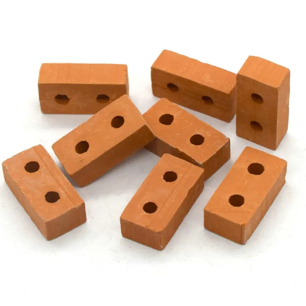 Concrete Miniature Bricks Small Real Mini Bricks Model /12 /16 Red DIY ...