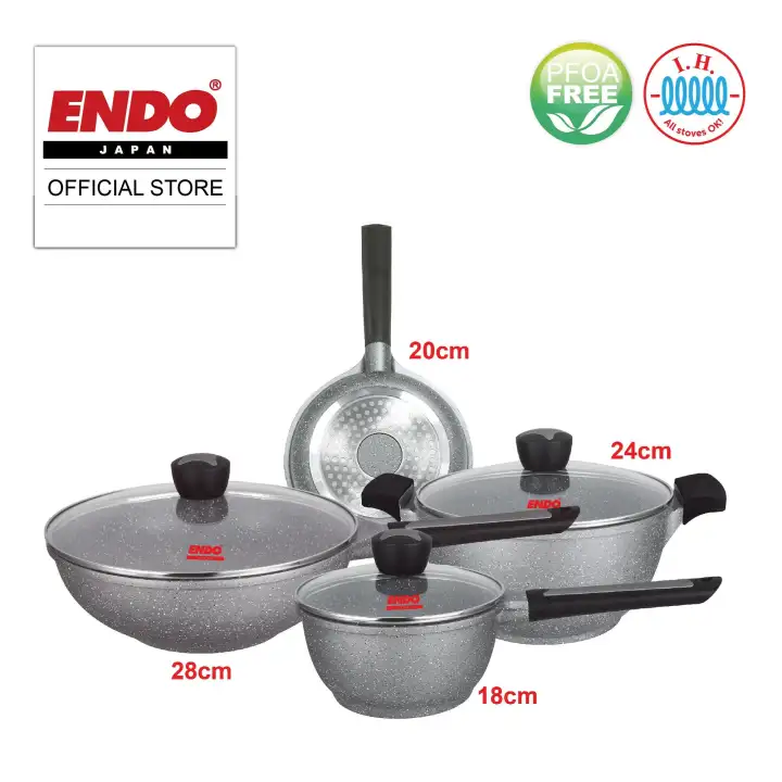 Endo 7pc Induction Die Cast Cookware Set E Dcs7ih Lazada Singapore