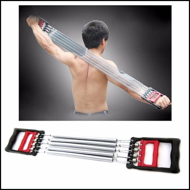 Thiết bị tập thể dục đa năng 5 lò xo - Dụng cụ tập thể hình cho nam và nữ tại nhà hiệu quả, Thiet bi tap the duc da nang 5 lo xo - Dung cu tap the hinh cho nam va nu tai nha hieu qua