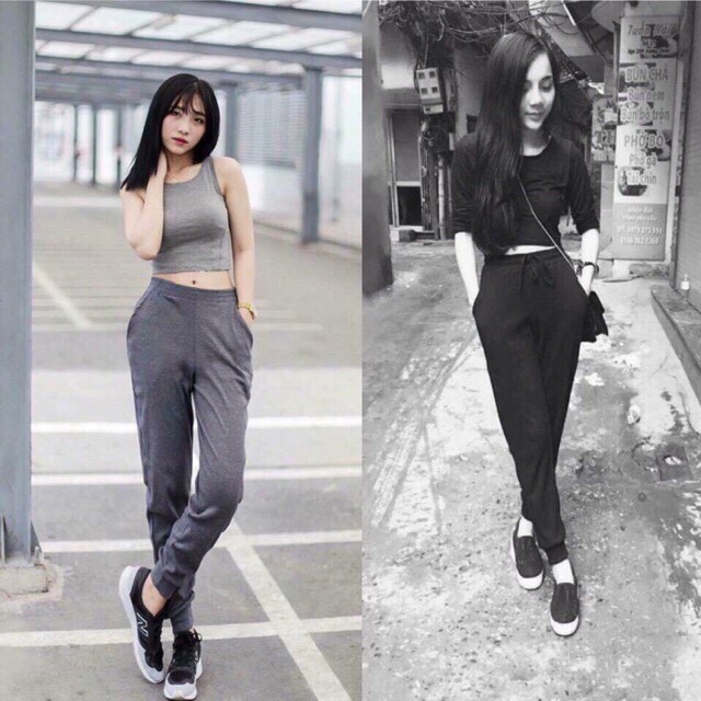 Quần Jogger len gân bassic