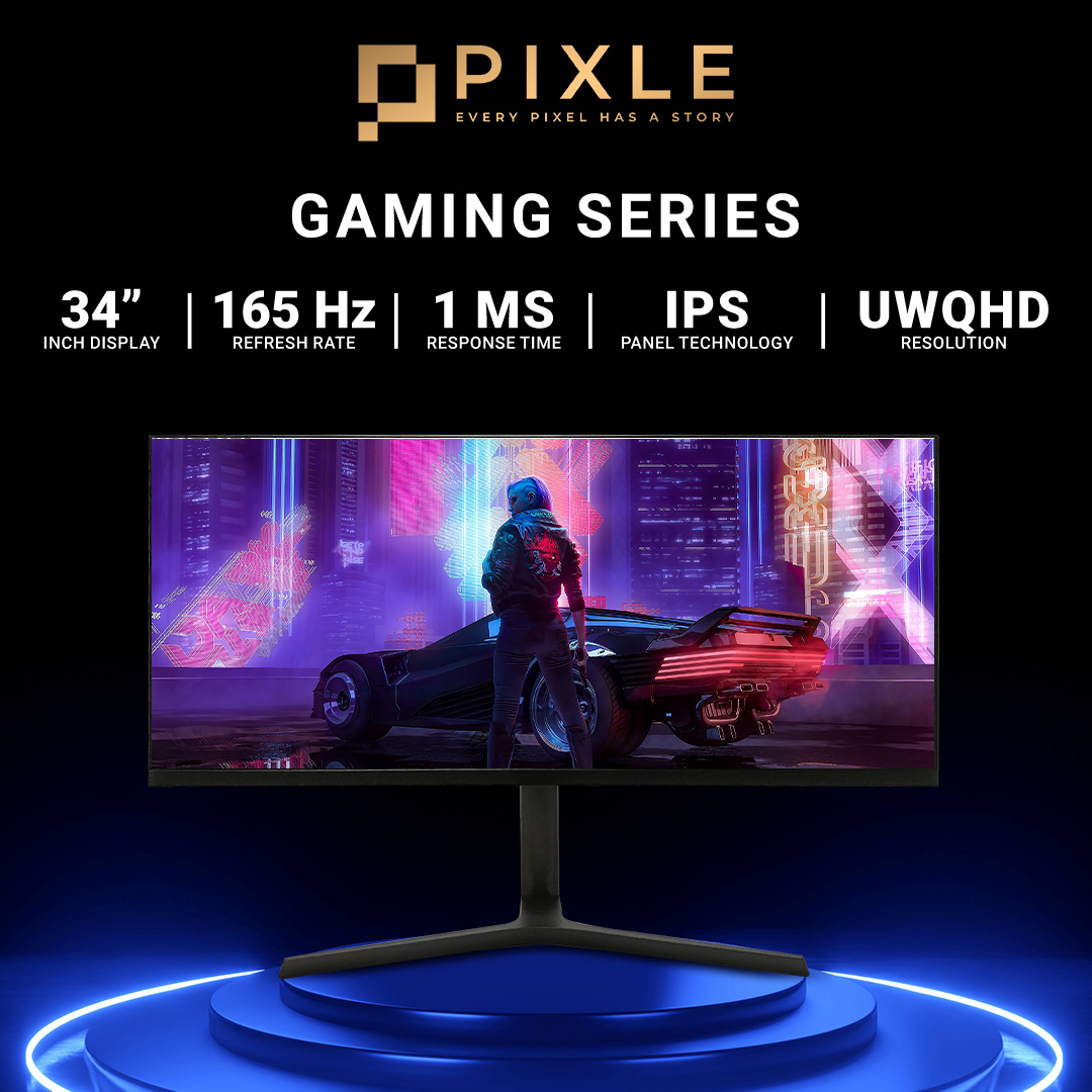 Best 34 Inch Productivity Monitor PIXLE Gaming/Productivity Monitor 34 inch | 34" 4K UWQHD 165Hz 1ms Flat