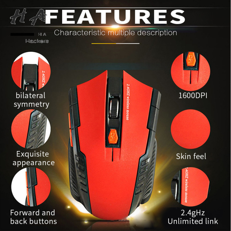 2.4G Wireless Optical Gaming Mouse Low Consumption Ergonomics Portable Wireless Mouse