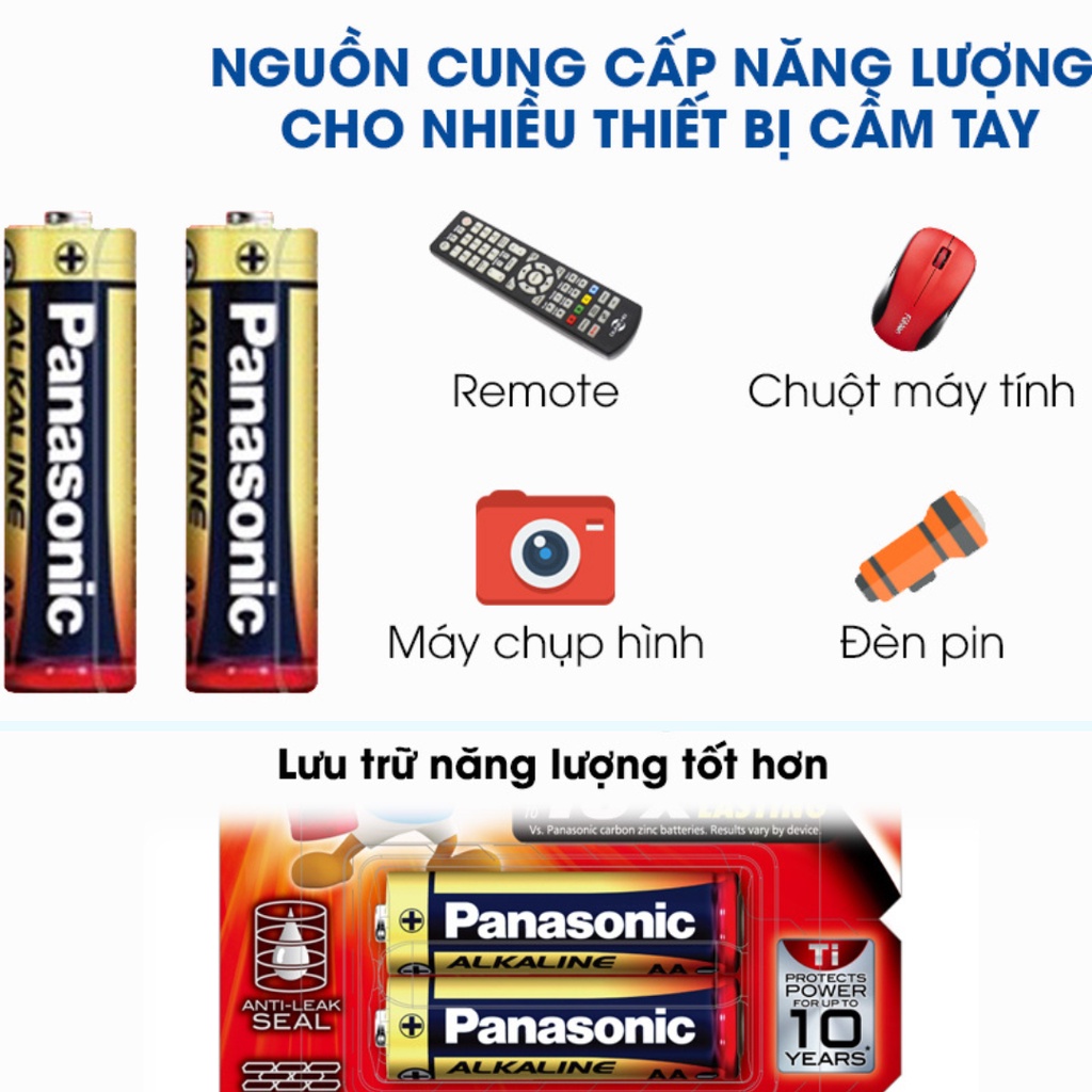 Pin 2A  Alkaline LR6 vỉ 2 viên
