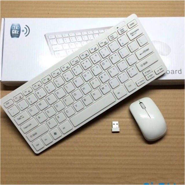 [HCM]COMBO PHÍM CHUỘT KO DÂY APPLE MINI