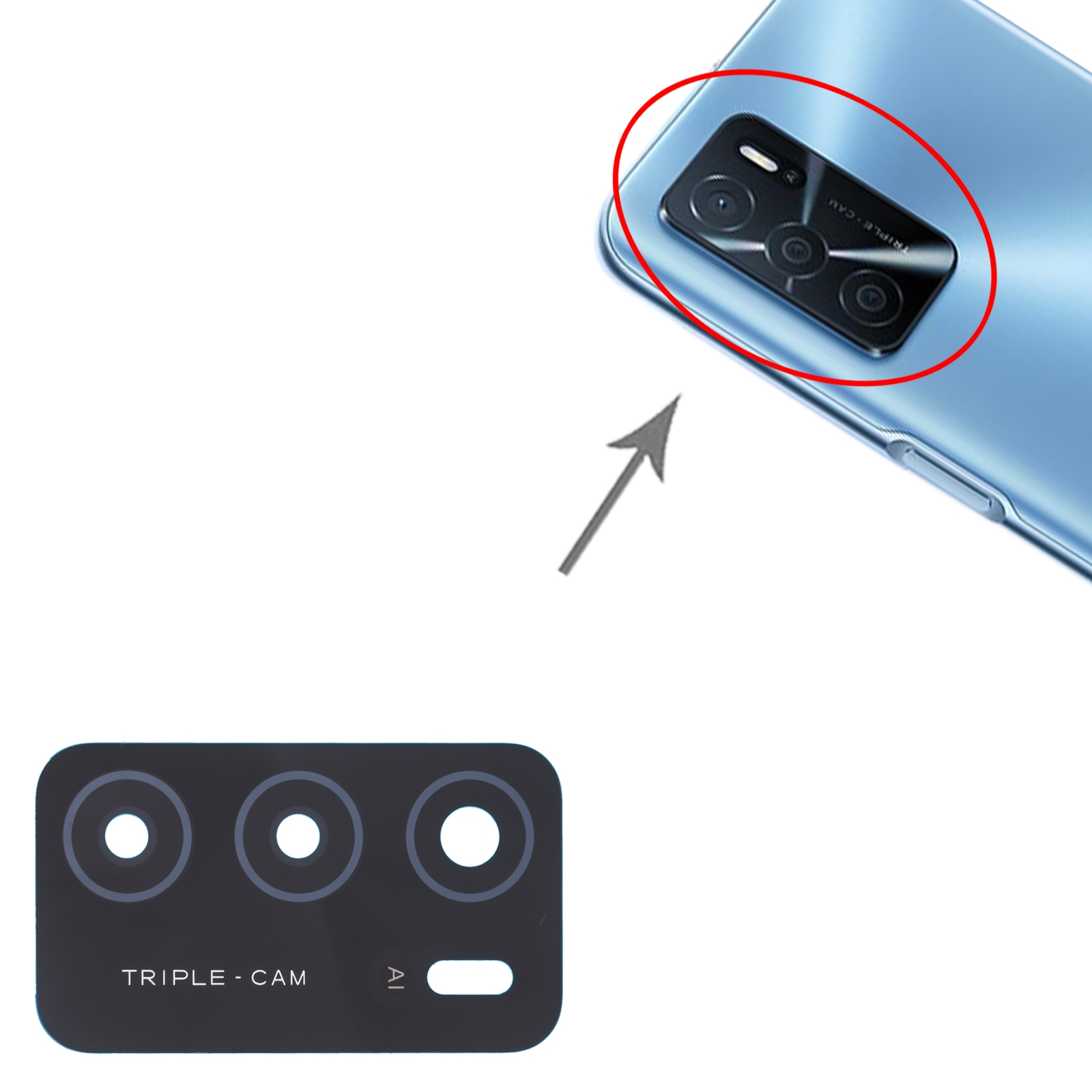 Cho Oppo A16/a16s/a54s 10 cái camera phía sau ống kính (như bạn thích nó)