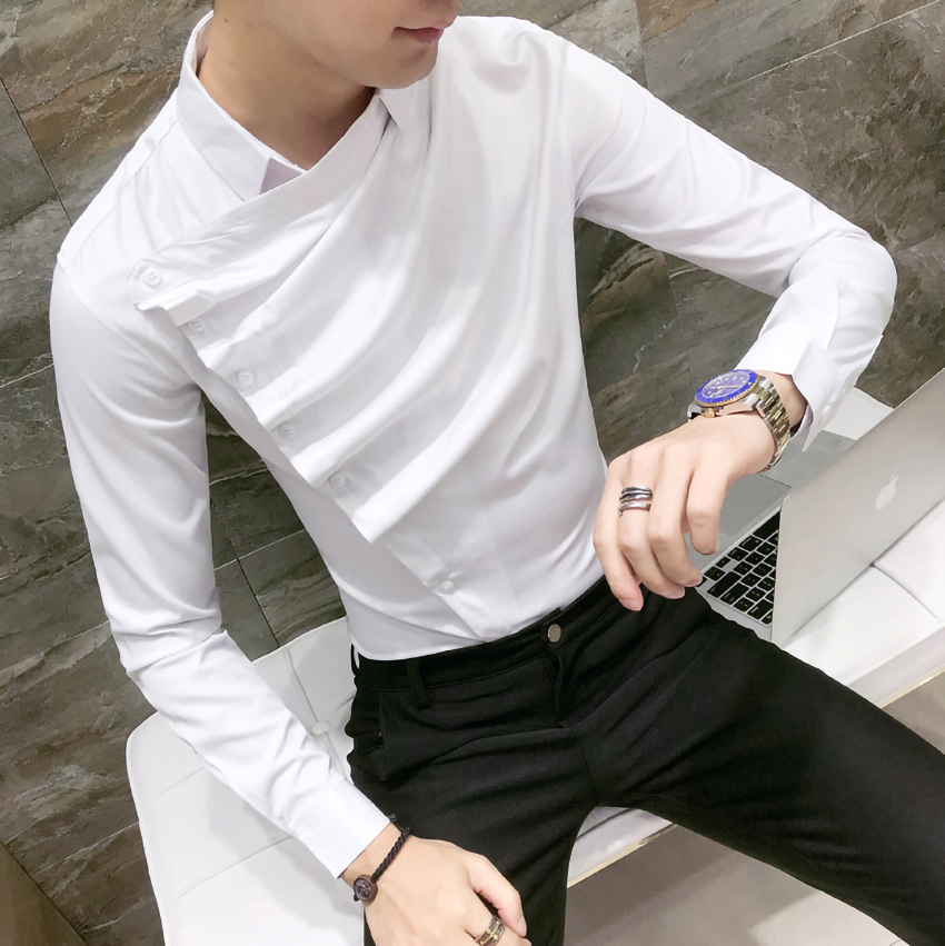 Áo sơ mi nam. Sơ mi nam cúc chéo, lượn sóng đê tạo điểm nhấn cho các tổng tài.sang tọng trẻ trung. lịch lãm mấu H28