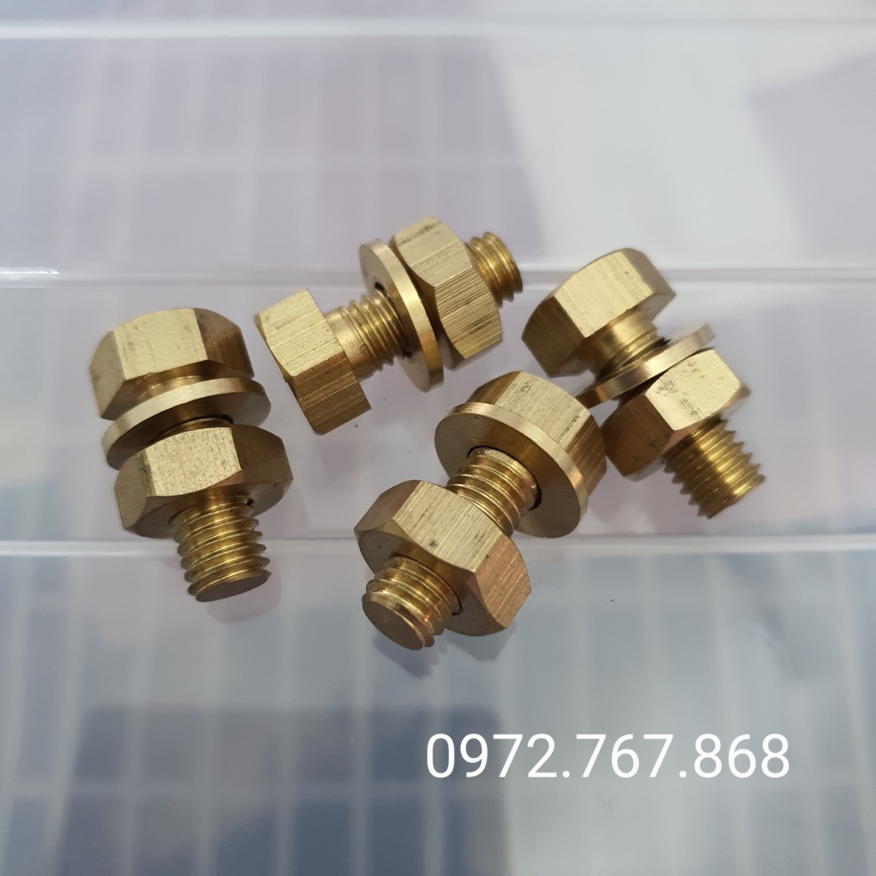 5 cái Bulong đồng thau M8*20 (kèm 1 đai ốc và long đền)