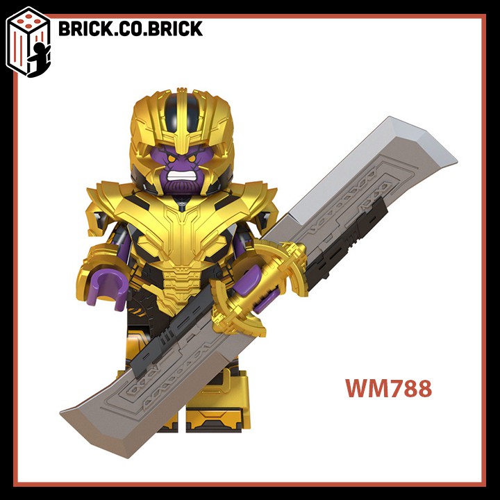 Siêu Anh Hùng Thanos Đồ chơi Lắp ráp Mô hình Minifigure Doctor Strange Iron Man War Machine Thanos Black Panther WM6072
