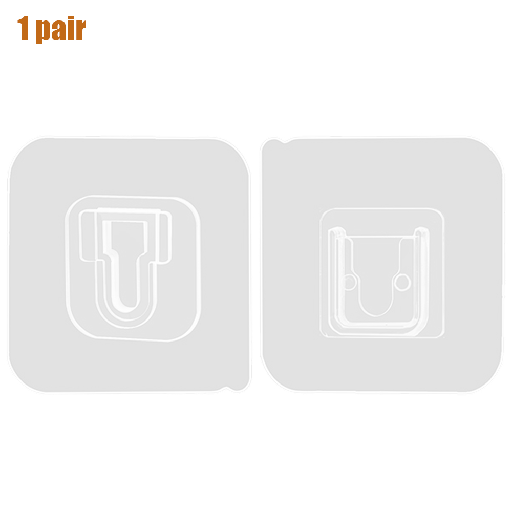 5Set Suction Cup Hook Double-Sided Adhesive Wall Hooks Hanger Transparent Storage Holder Household Kitchen Supplies