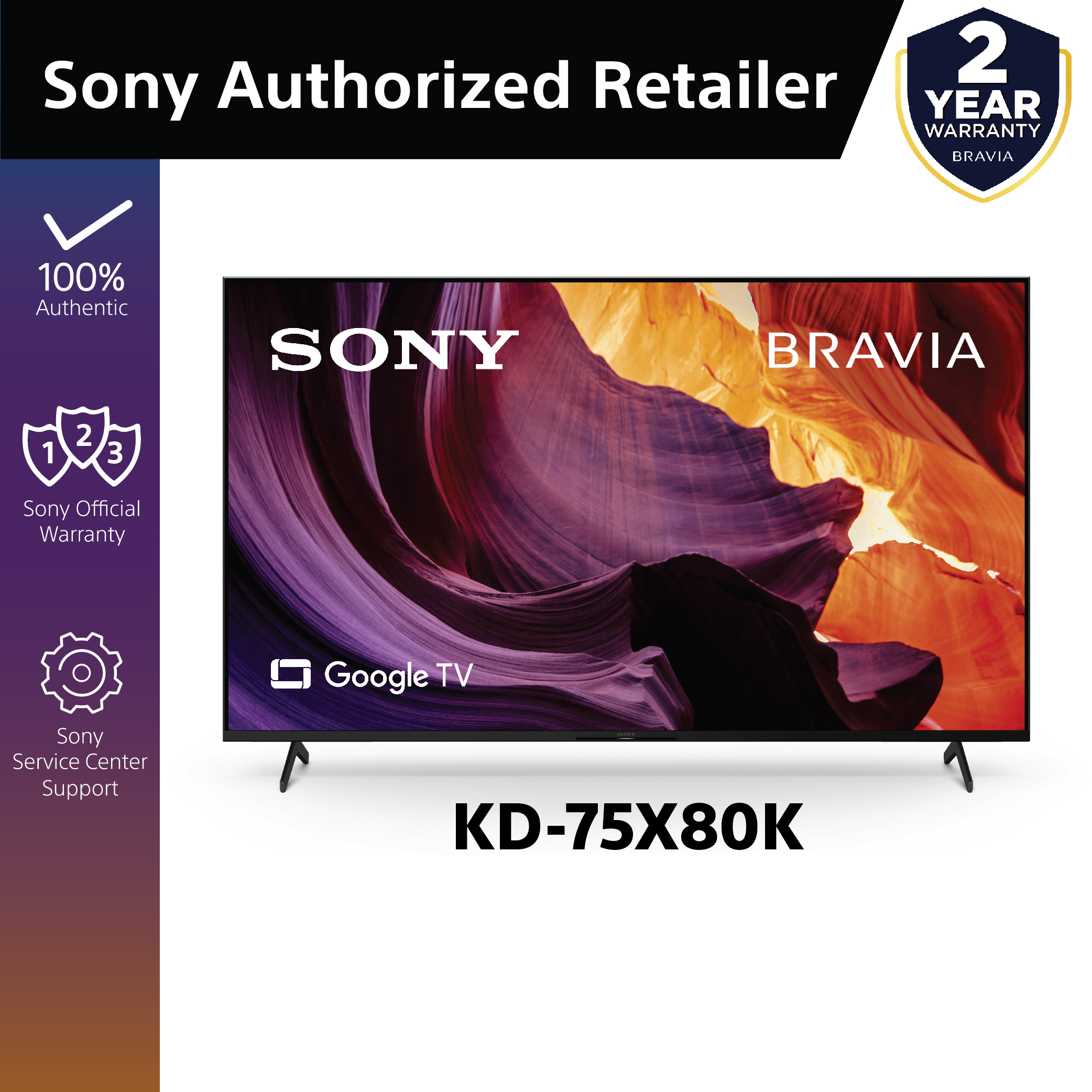 Sony KD-75X80K/ X80K | 4K Ultra HD | High Dynamic Range (HDR) | Smart ...
