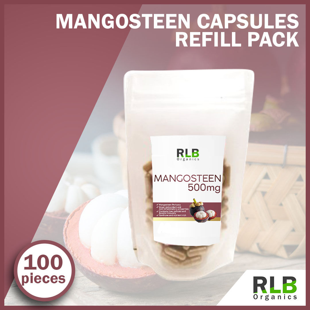 Organic Pure Natural Mangosteen Capsules Refill Pack (100 Capsules