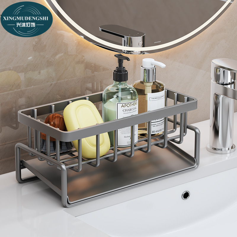 XMDS Cần gạt nước giá giá đỡ bếp Bồn Rửa cho gia đình lưới ráo nước bảng bọt biển đa năng chất tẩy rửa lưu trữ tạo tác Kệ dụng cụ trong phòng tắm Tiết kiệm không gian