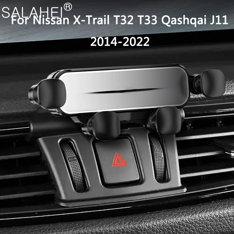 Compatible With For Qashqai J11 For X-Trail T32 2014 2015 2016 201 Free shipping】 car holder for Nissan Qashqai J11 2016-2022 X-Trail T33 2022  + T32 2014-2021 air vent Gravity navigation bracket | Daraz.com.bd