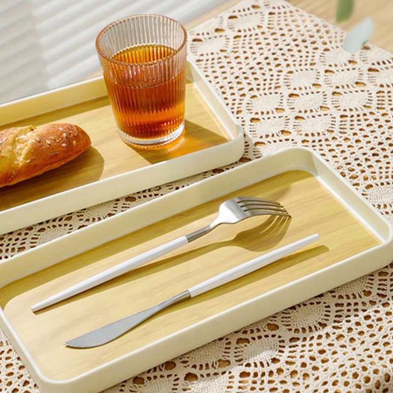 Nhật bản-phong cách trà Khay phục vụ ăn sáng chiếc đĩa trái cây lưu trữ Pallet đĩa nhựa khay hình chữ nhật