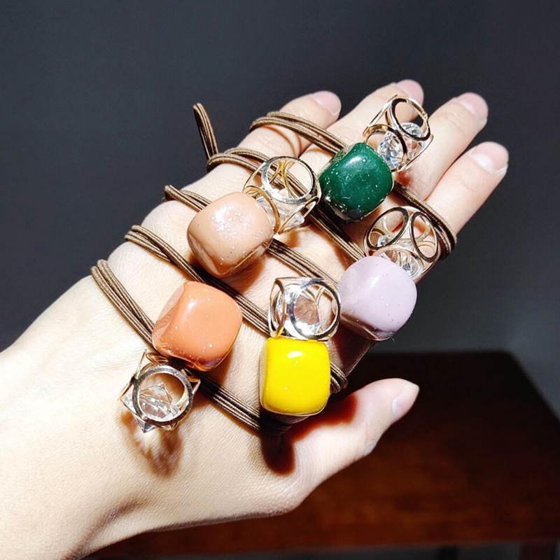 Cột tóc hột đá xí ngầu dễ thương (Nhiều màu)