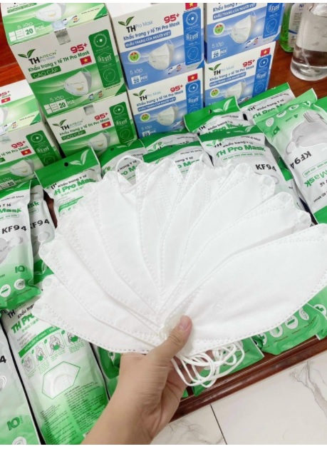 Khẩu trang y tế 4D - SHB Pro Mask KF94 [Túi 10 cái màu trắng]