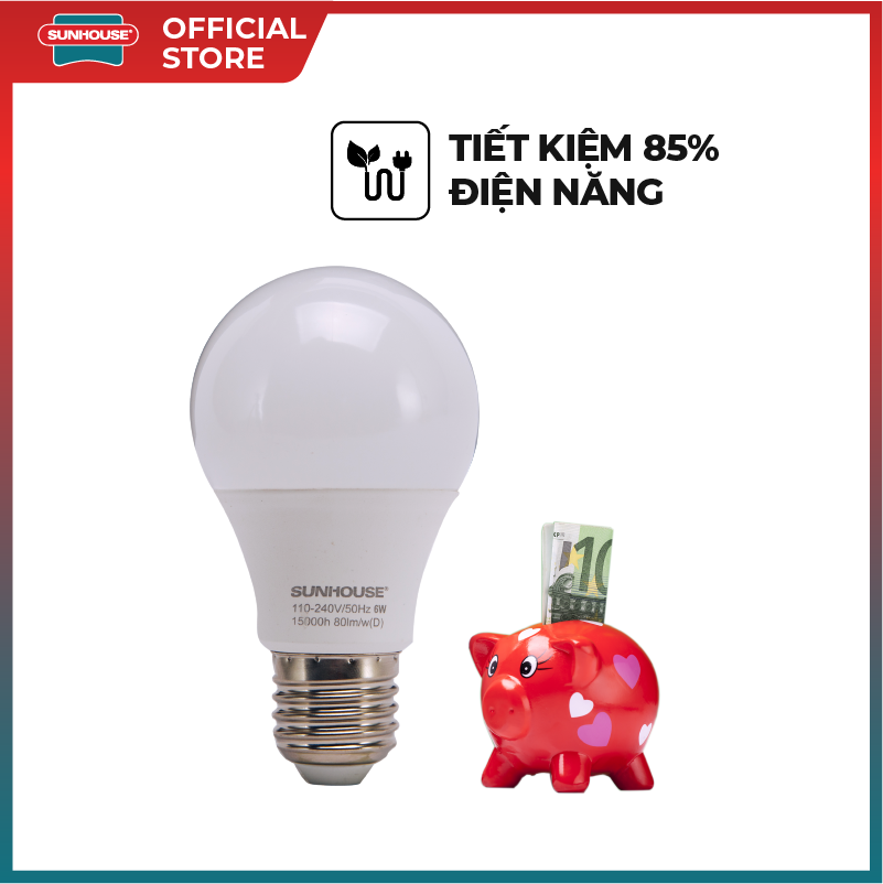 Bóng đèn led Sunhouse SHE-LEDA60AL-A6W.W