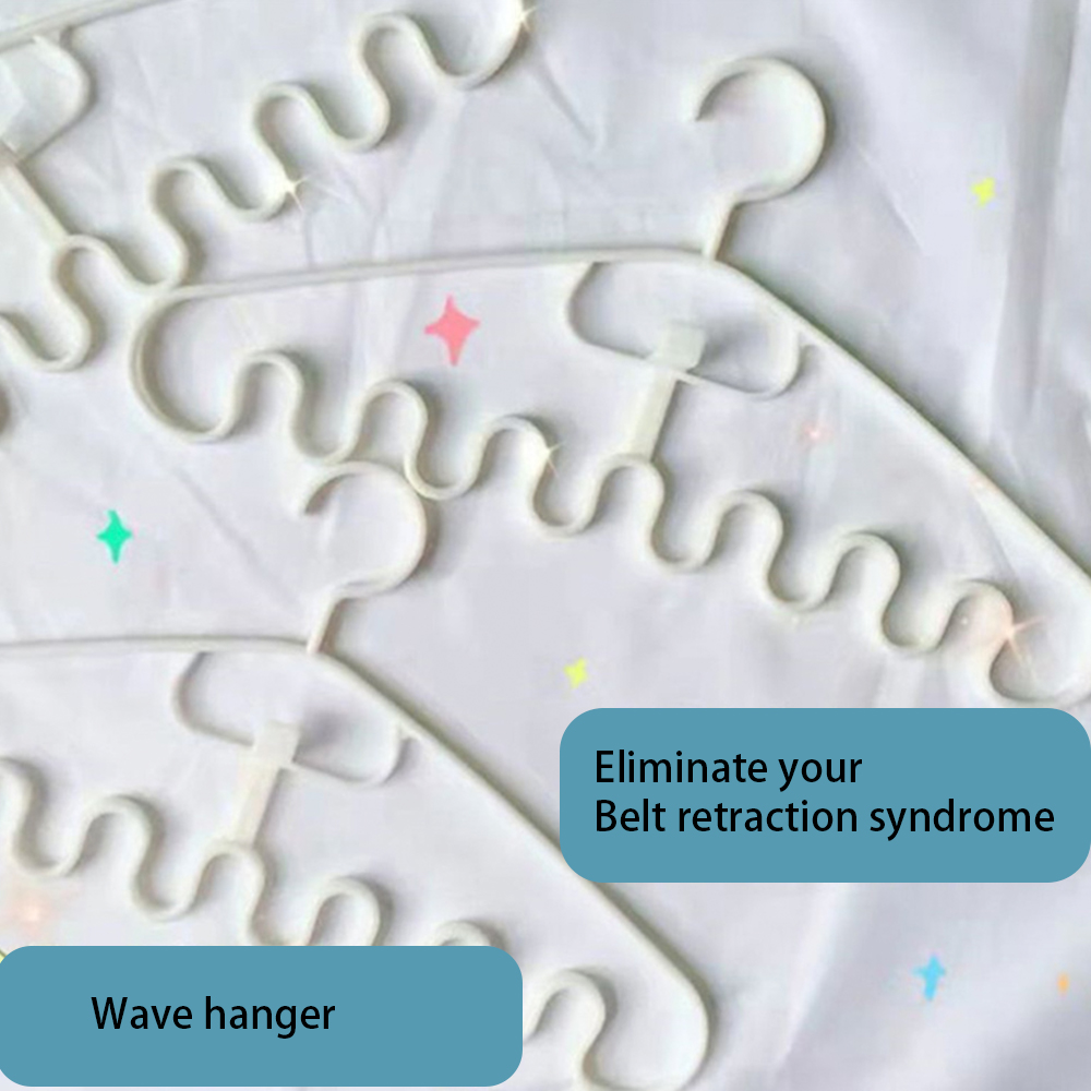 Bathtool Wave Multi-mouth Drying Rack Support Hanger Multi-functional Plastic Hanger Drying Rack Storage Hanger 0101