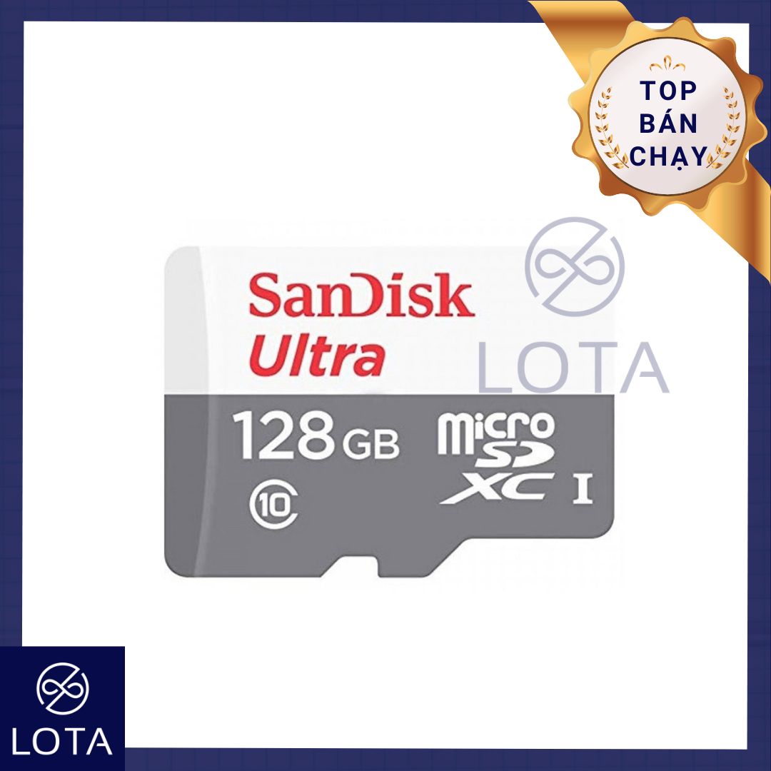 THẺ NHỚ MICRO SD 128GB CLASS 10 SANDISK ULTRA thẻ lưu trữ dữ liệu dùng cho điện thoại camera máy ảnh memory card micro SDXC SD XC tốc độ cao bền hàng xịn tốt chính hãng cao cấp giá rẻ lưu trữ game SDHC HC bảo hành 128 GB gygabyt