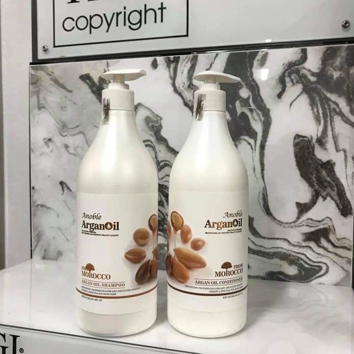 [Chính hãng] Cặp Dầu Gội Xả Anoble Argan Oil 800mlx2
