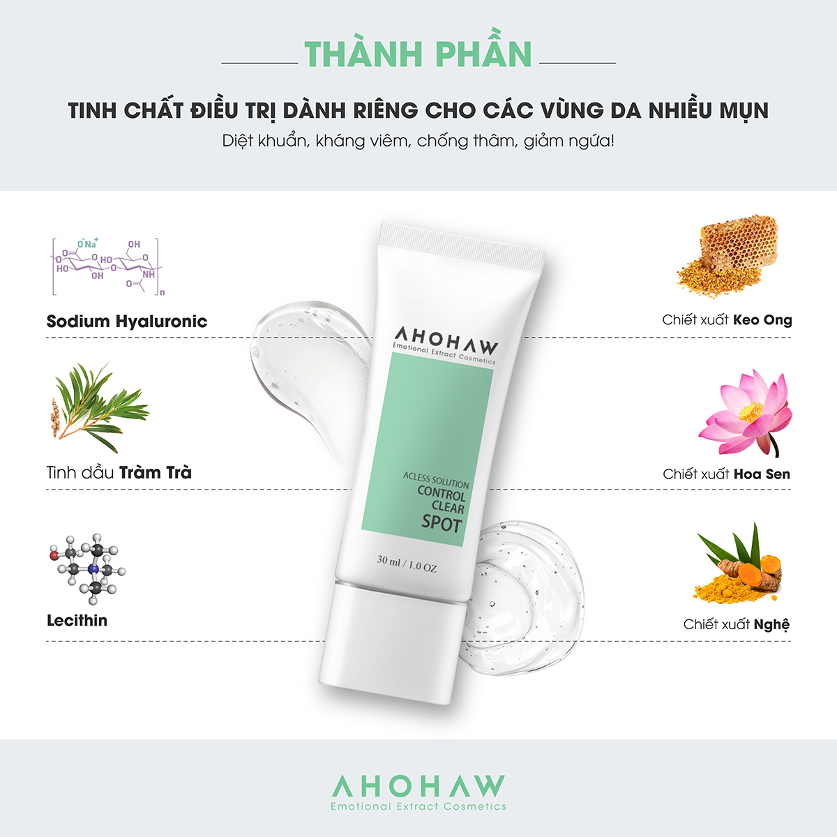 Tinh chất giảm viêm mụn Control Clear Spot (30ml)