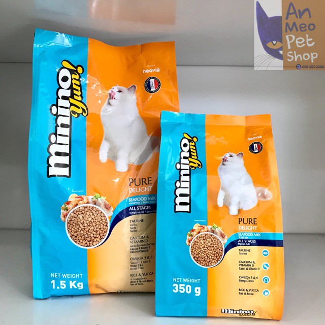 Thức ăn hạt khô Minino Yum túi 350g