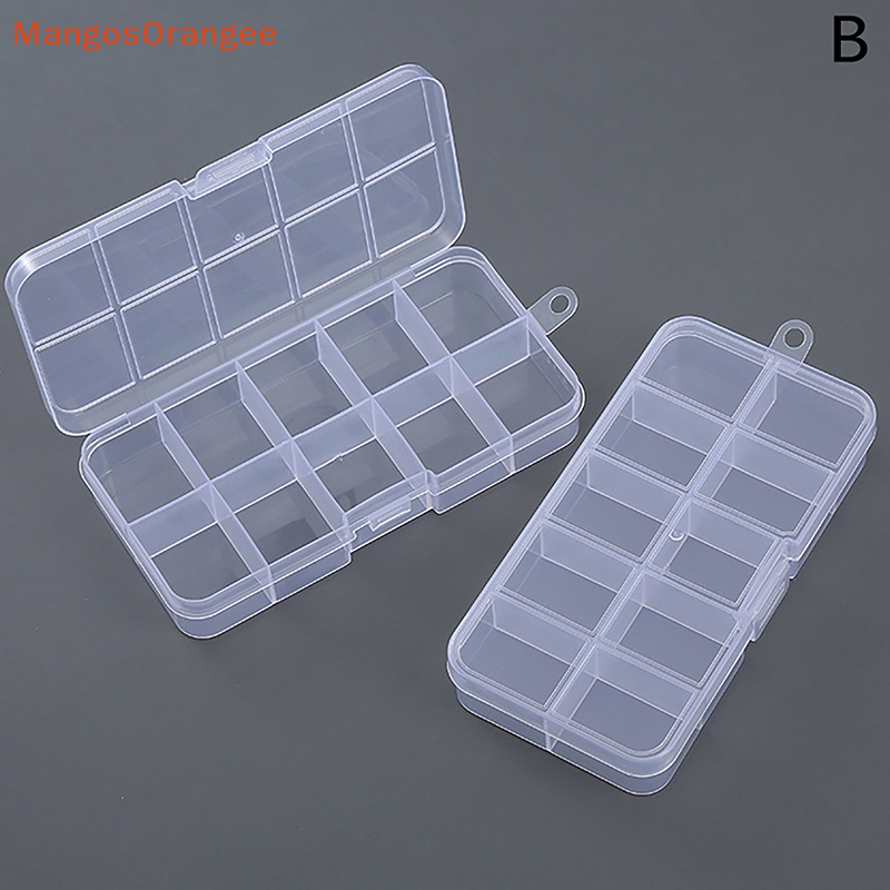 MG Hình chữ nhật nhựa hộp đồ trang sức ngăn lưu trữ hộp trường hợp trang sức bông tai hạt thủ công hiển thị container tổ chức