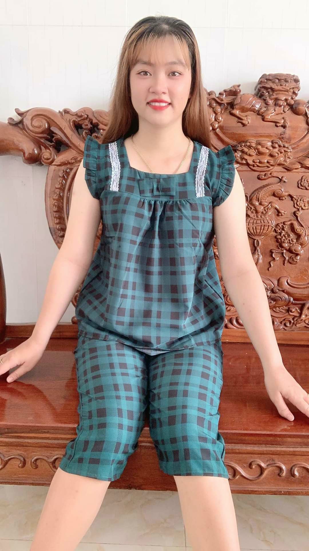 Đồ bộ lụa lửng mặc nhà