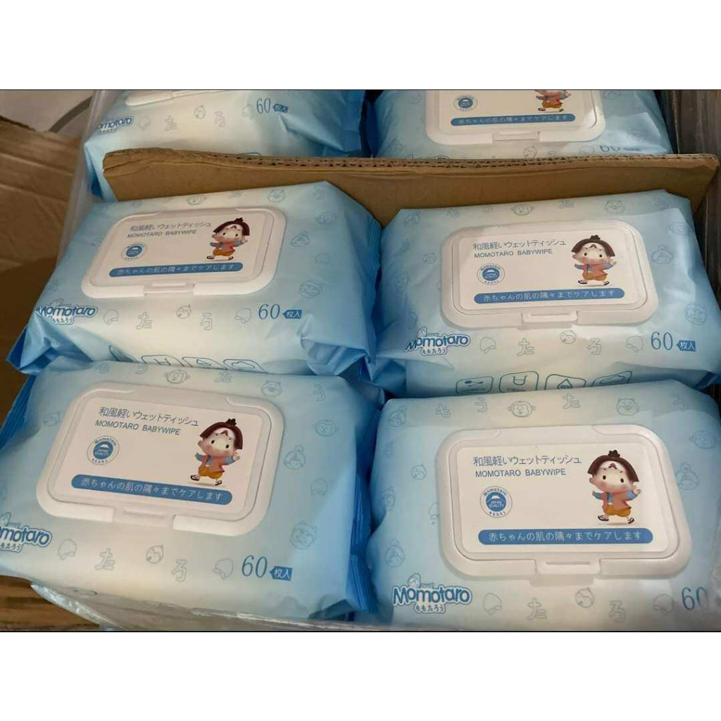 [HCM] Khăn ướt  không mùi MOMOTARO (1 bịch /60 tờ rút)