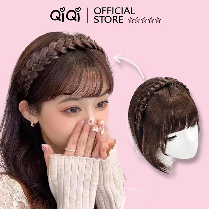Bờm tóc giả che hói phủ bạc QiQiShop