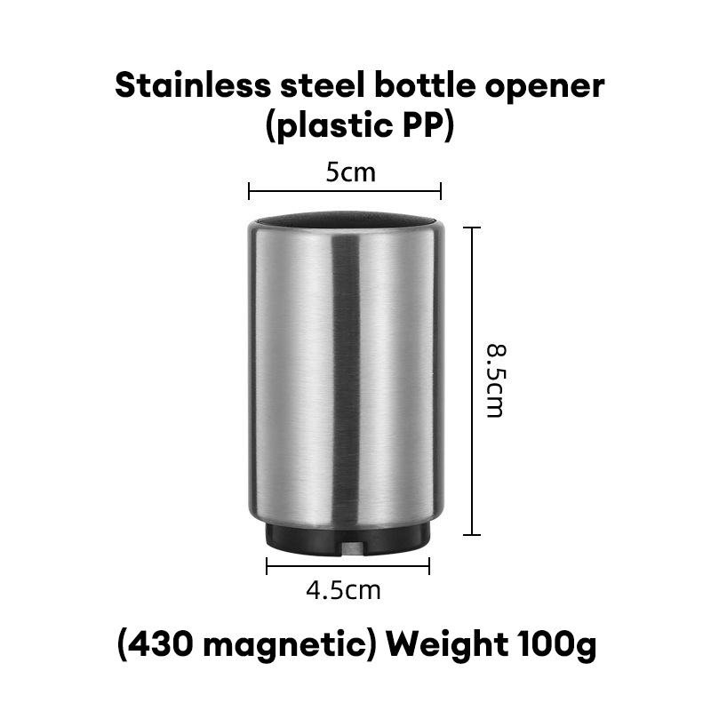 Stainless steel beer bottle opener push-type home creative automatic bottle opener bottle opener bottle opener.
