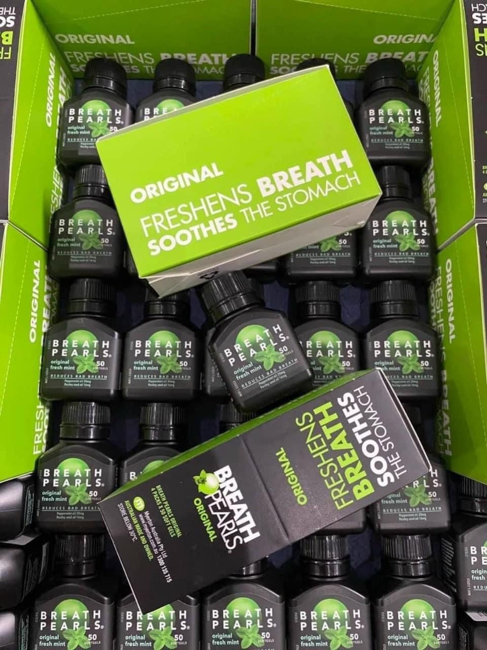 Viên Uống Thơm Miệng Breath Pearls Úc