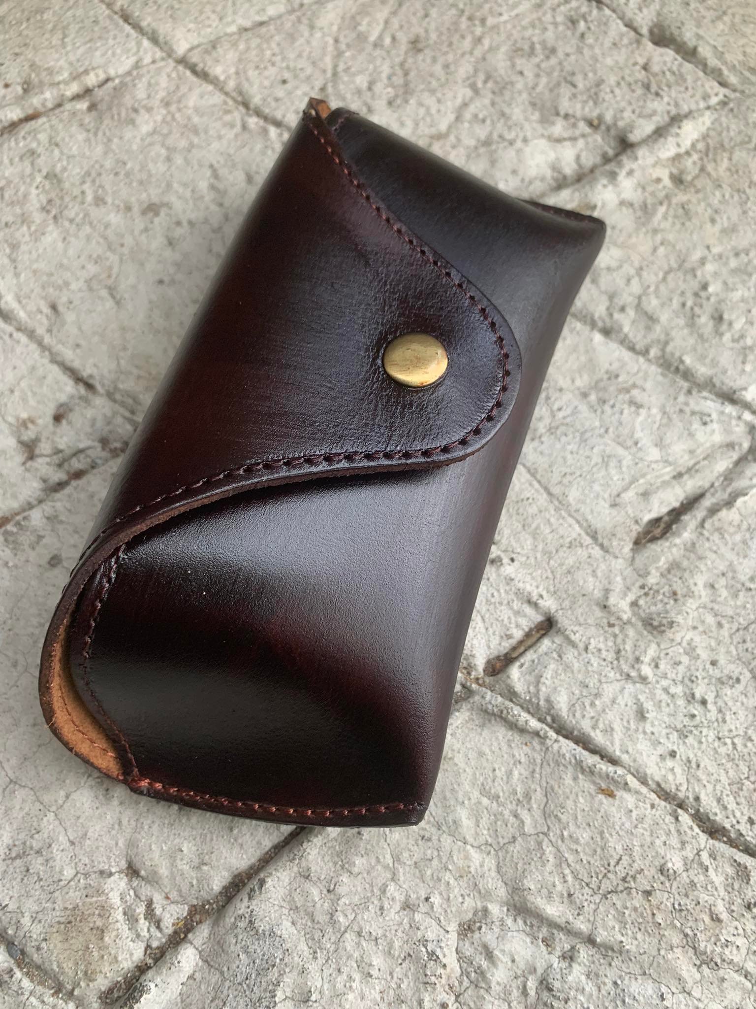 Bao da đựng mắt kính đeo thắt lưng da thật giá rẻ jok leather