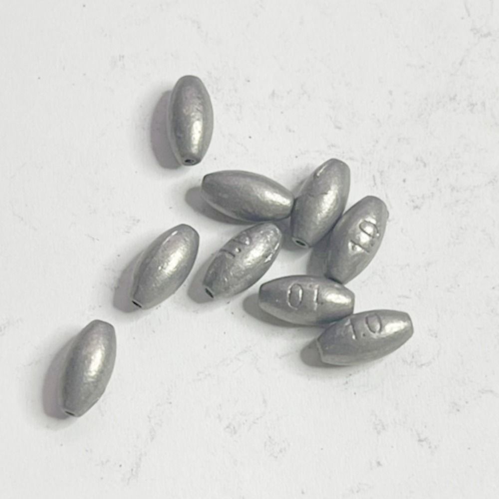 Wenken 20/40/60/80/100pcs hình ô liu chì câu cá câu cá chép 0.4g-4g trọng lượng câu cá 2023 chì mồi chì rỗng câu cá chép