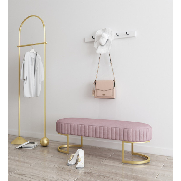 Ghế chờ sofa bọc nỉ chân sắt tròn dài 1,2m