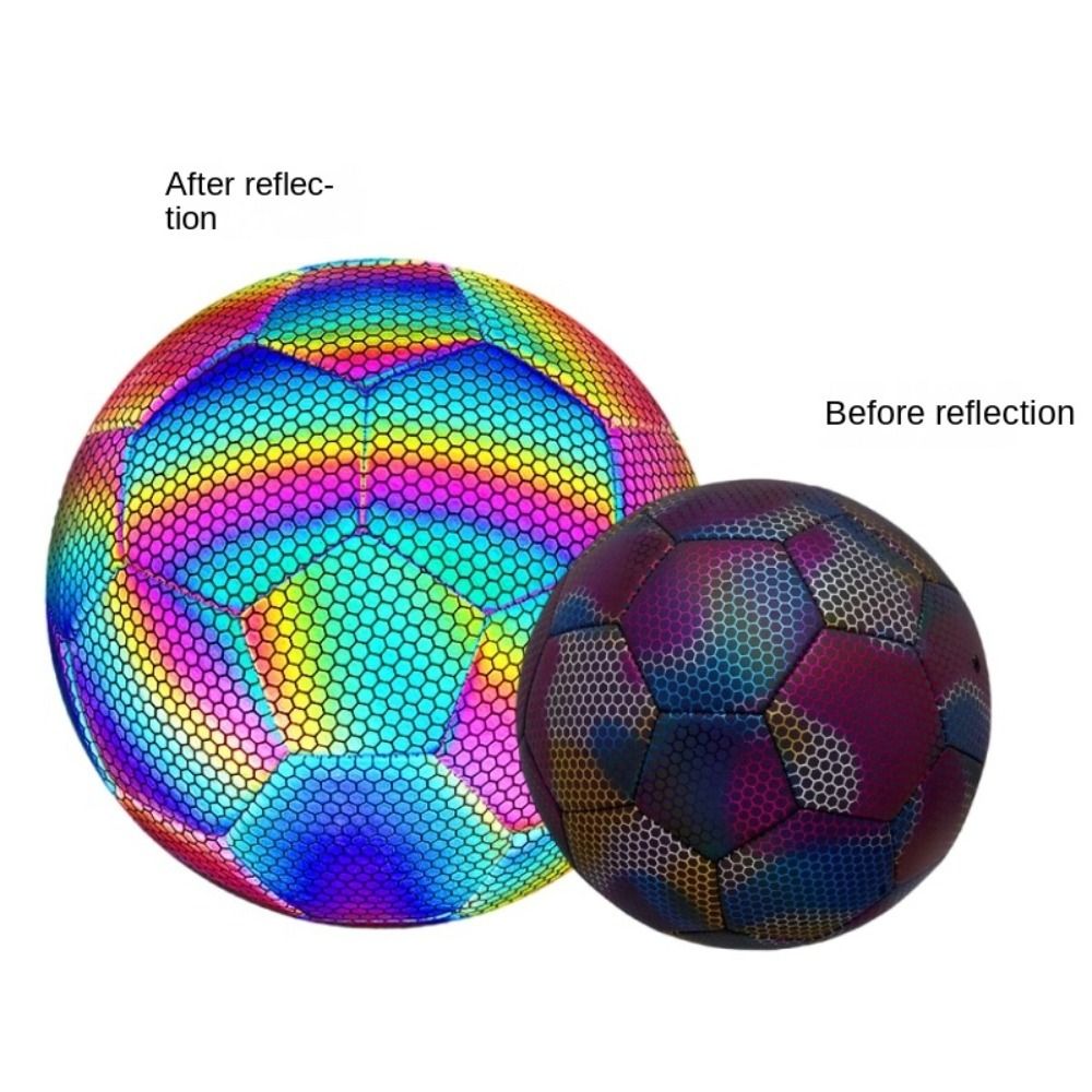  Reflective Football, Holographic Luminous Soccer Ball, Luminous  Football for Night Games and Training in The Dark, Flashing Soccer Ball,  Light Reflect Soccer Size 5 for Kids Adults Outdoor Sports : Everything