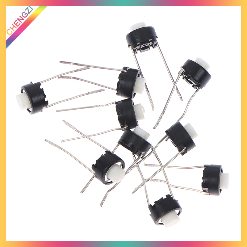 Chengzi 10 chiếc nút công tắc cảm ứng 6*6*5mm nút nhấn xúc giác nhúng công tắc kích hoạt siêu nhỏ