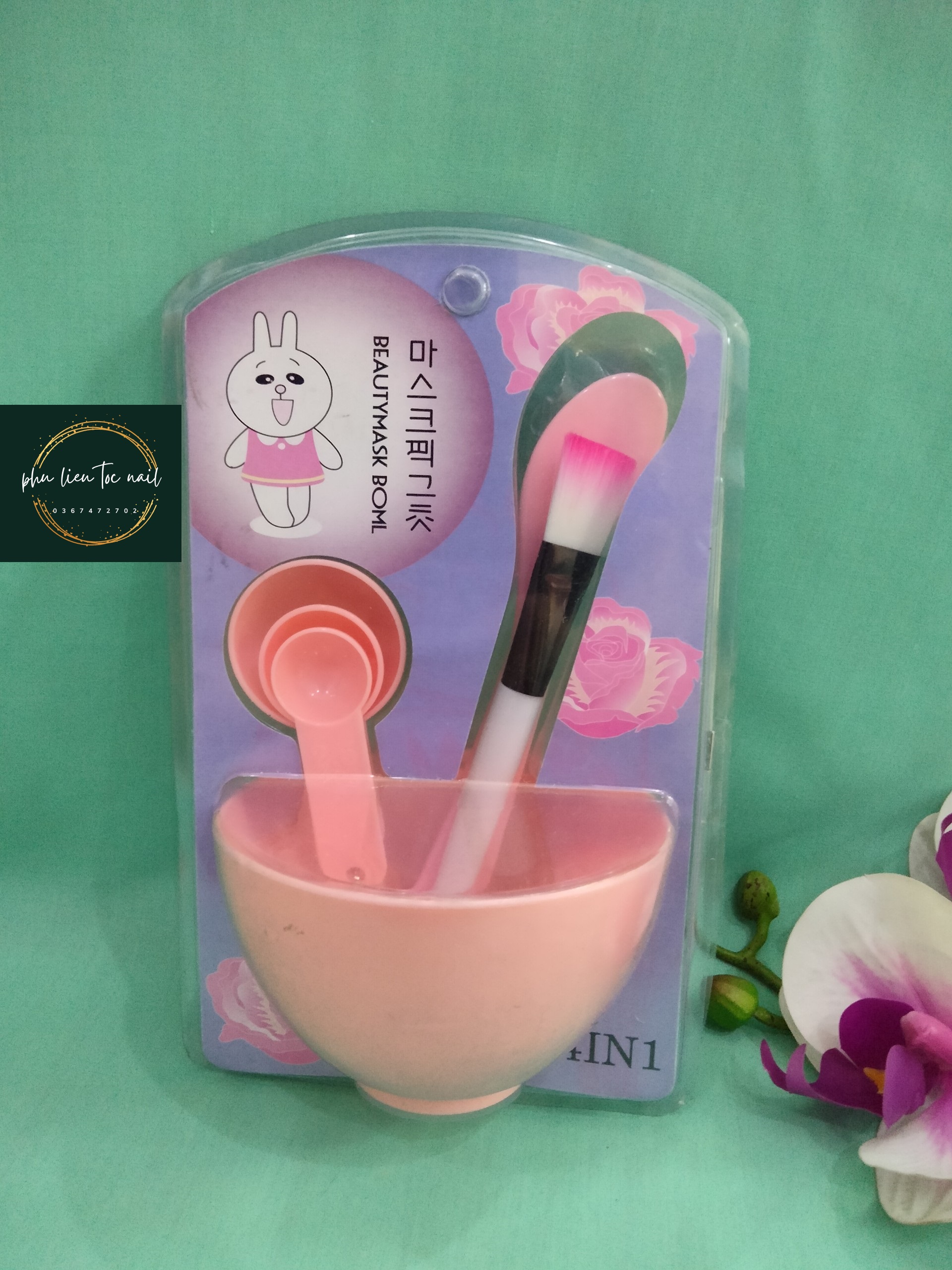 Bộ dụng cụ dùng để pha bột đắp mặt nạ - Trường Thọ, TĐ