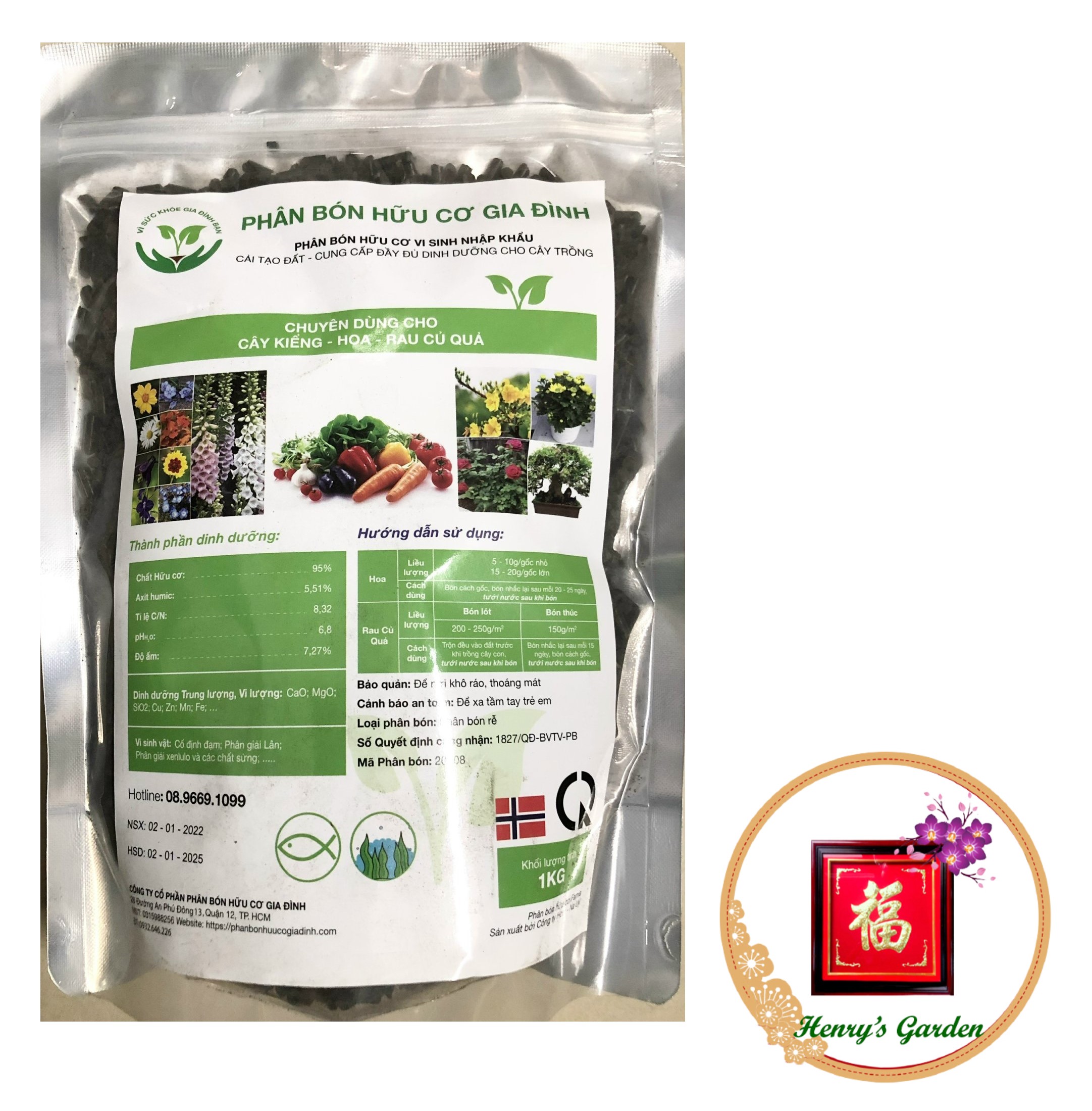 Phân bón hữu cơ vi sinh - cá hồi - #425a# 1kg