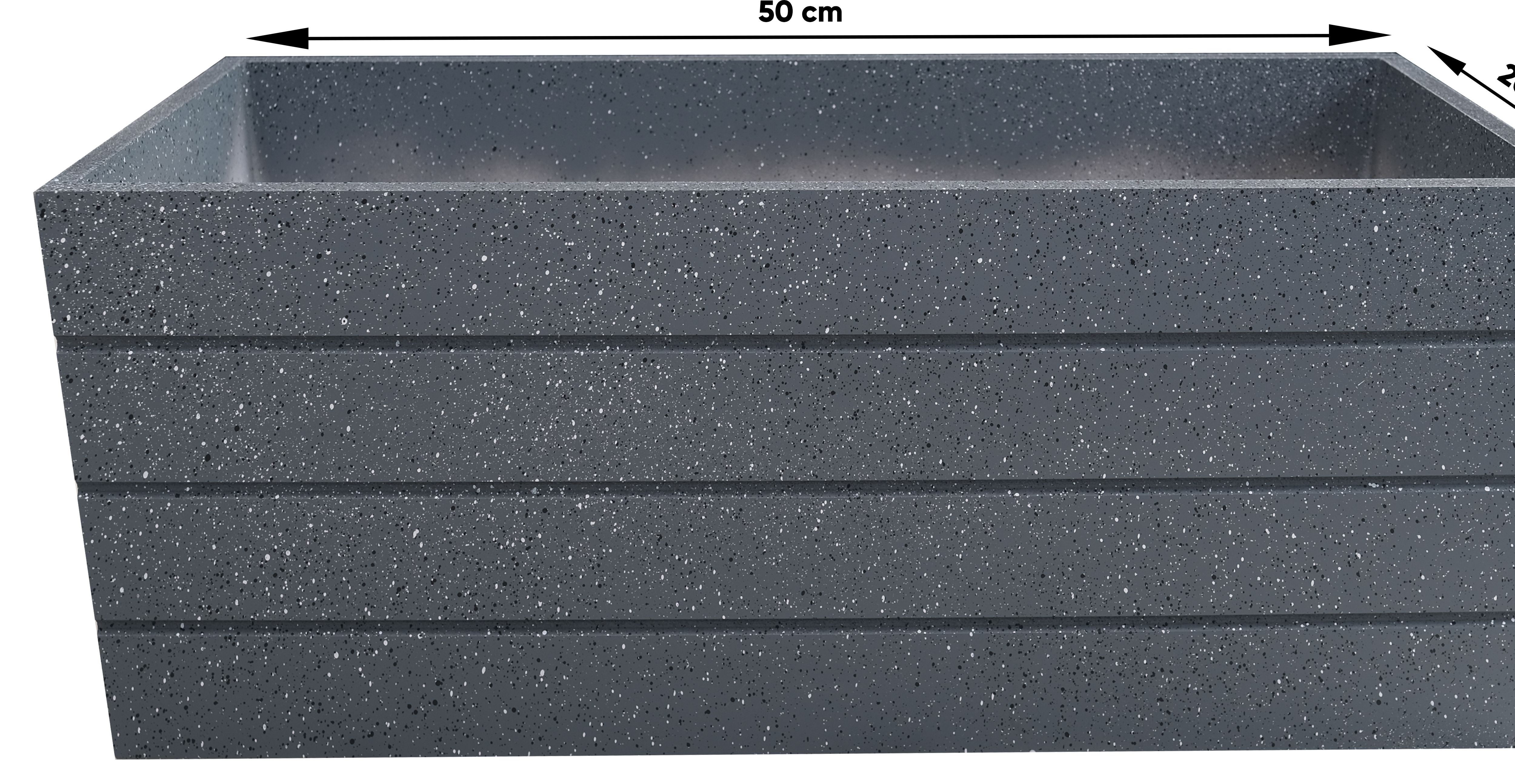 Chậu composite hình chữ nhật 50*20*25 ( màu giả đá) Home Việt