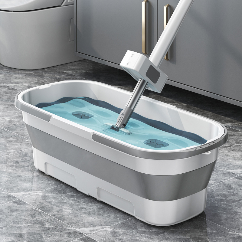 Foldable mop bucket rectangular mop bucket squeeze bucket single bucket drain basin car wash bucket storage
