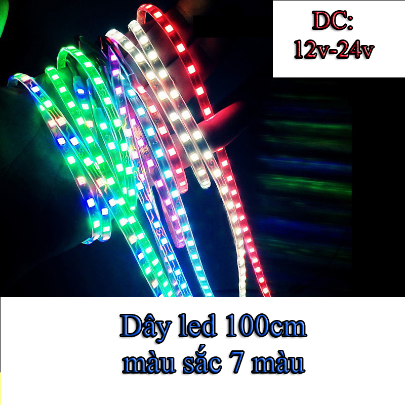 Dây led dc 24v dài 100cm dùng cho xe oto tải