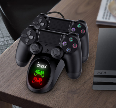 Đế sạc đôi cho tay cầm PS4 4Slim/ Pro có đèn báo Dobe/Ipega