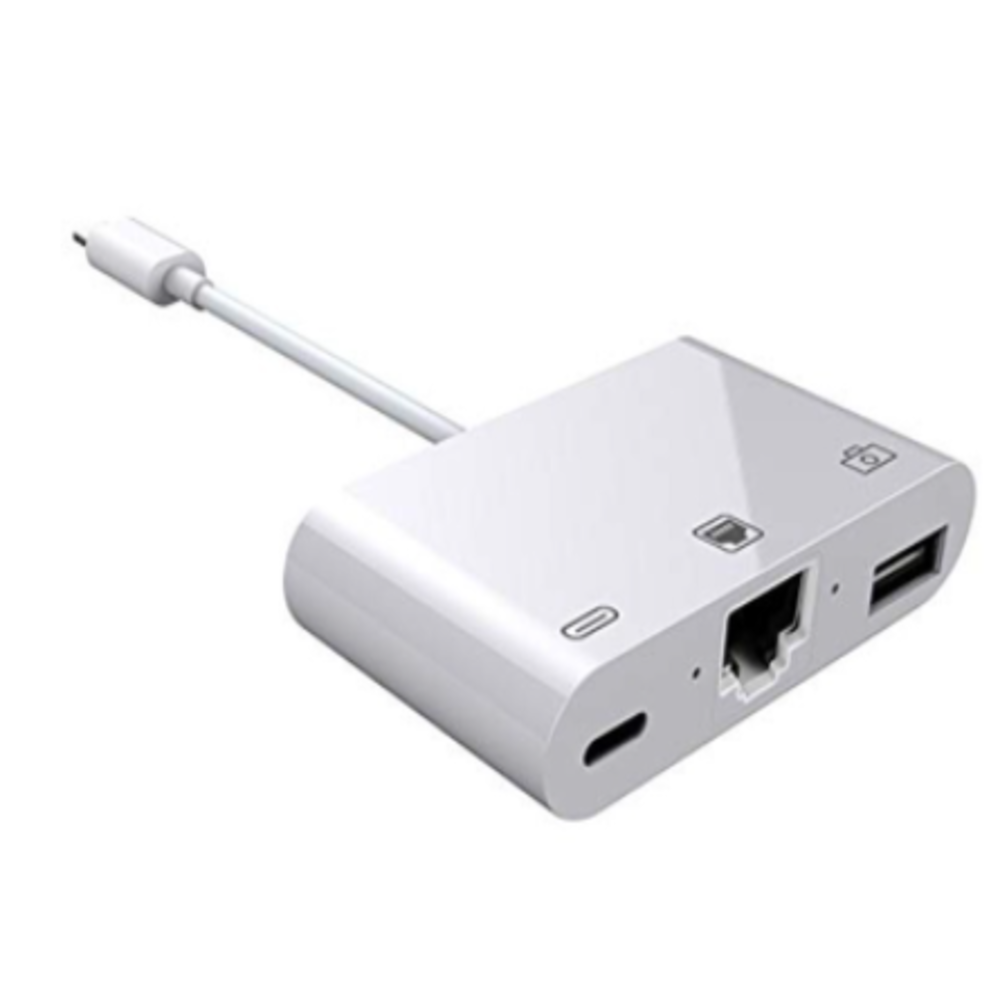 CÁP CHUYỂN ĐỔI HUB TYPE C TO LAN 3 IN 1  Lan + USB + TYPE C