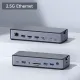 Hagibis USB C Docking Station Type C to 8K DP HDMI-Compatible Triple Display M.2 SSD PD3.0 RJ45 15 in 1 USB C HUB for PC Laptops. 