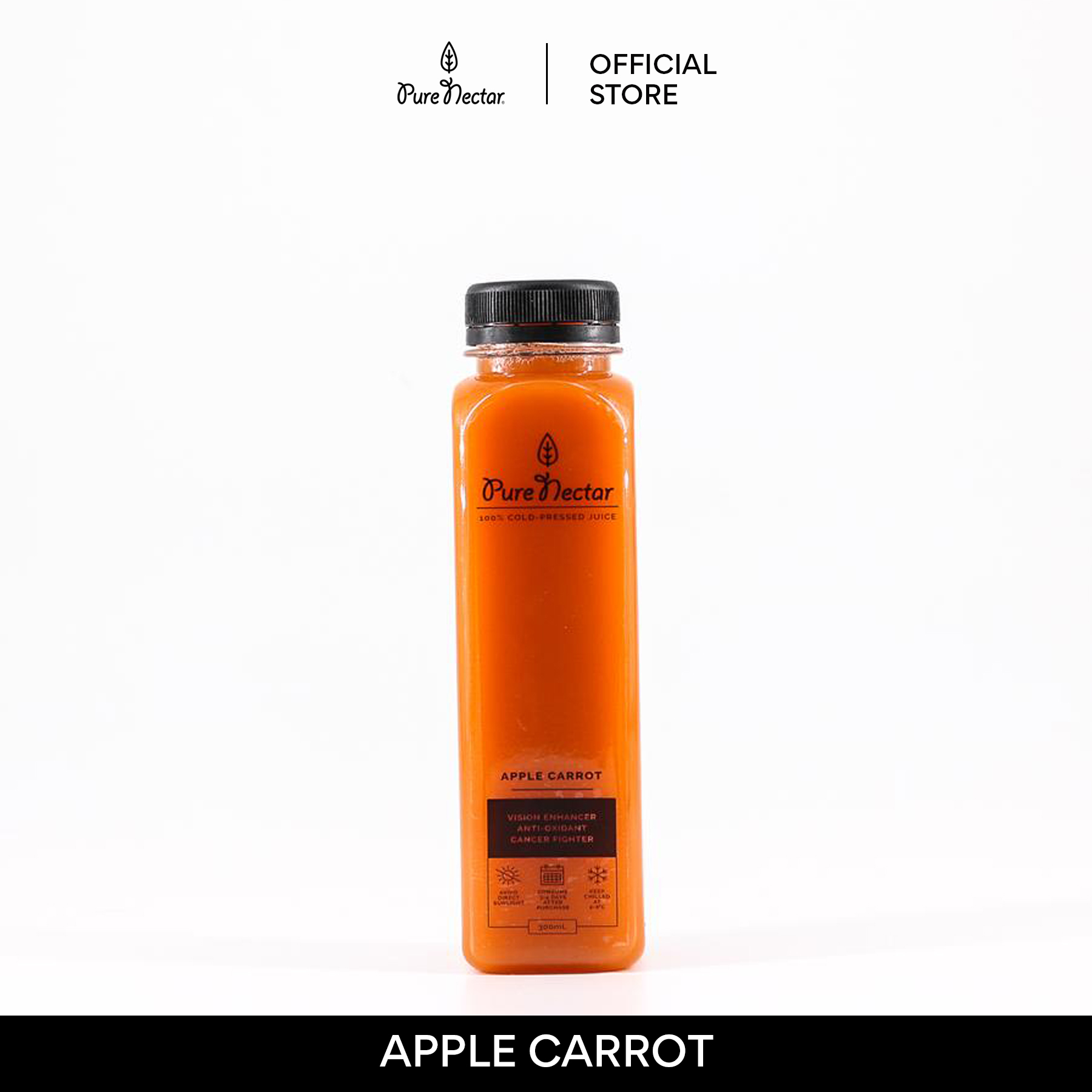 Apple Carrot Premium ColdPressed Juice 300mL Fresh, Unpasteurized, No