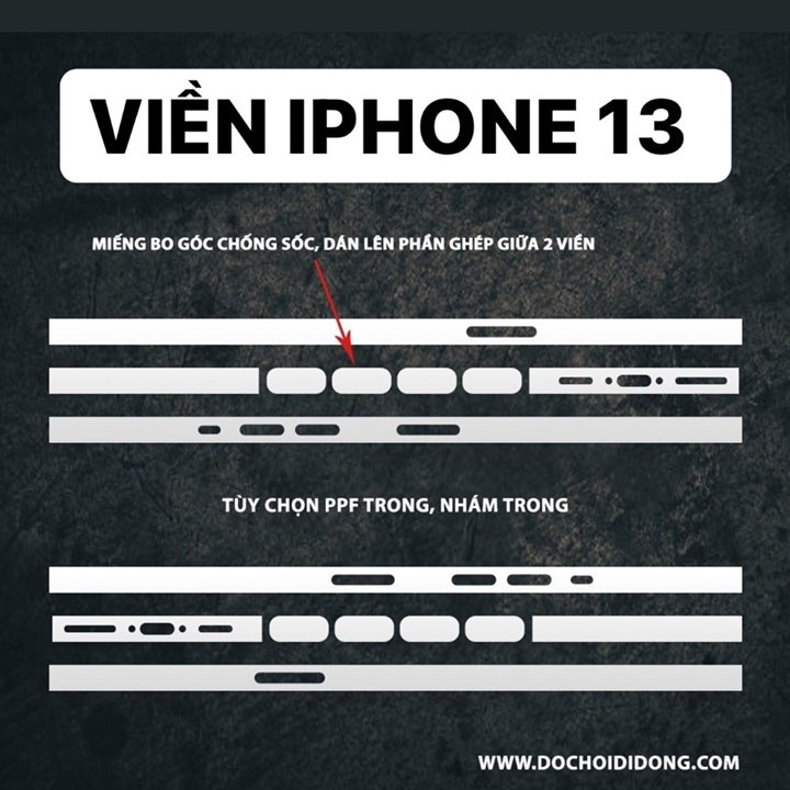 Miếng dán PPF Hydorgen cho IPhone 13 Pro Max Mini trong, nhám, đổi màu cao cấp