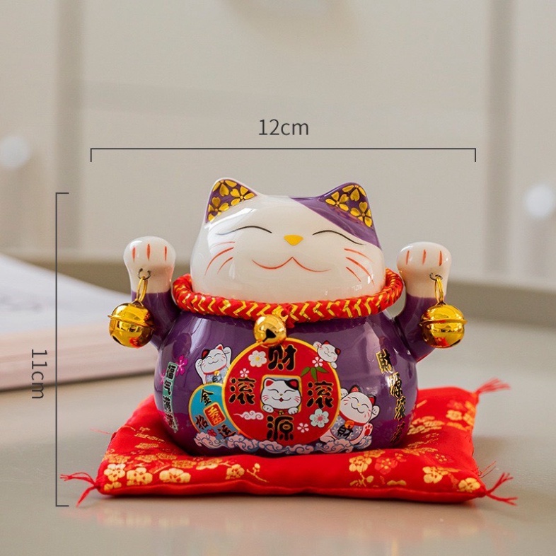 Mèo thần tài, mèo may mắn maneki neko phúc lộc viên mãn 20cm
